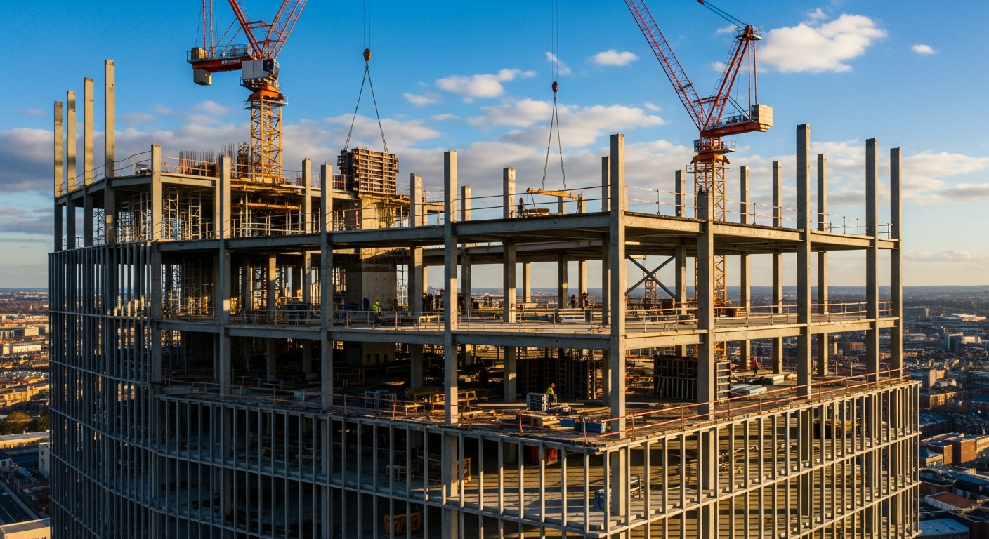 Modern construction site
